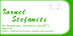 kornel stefanits business card